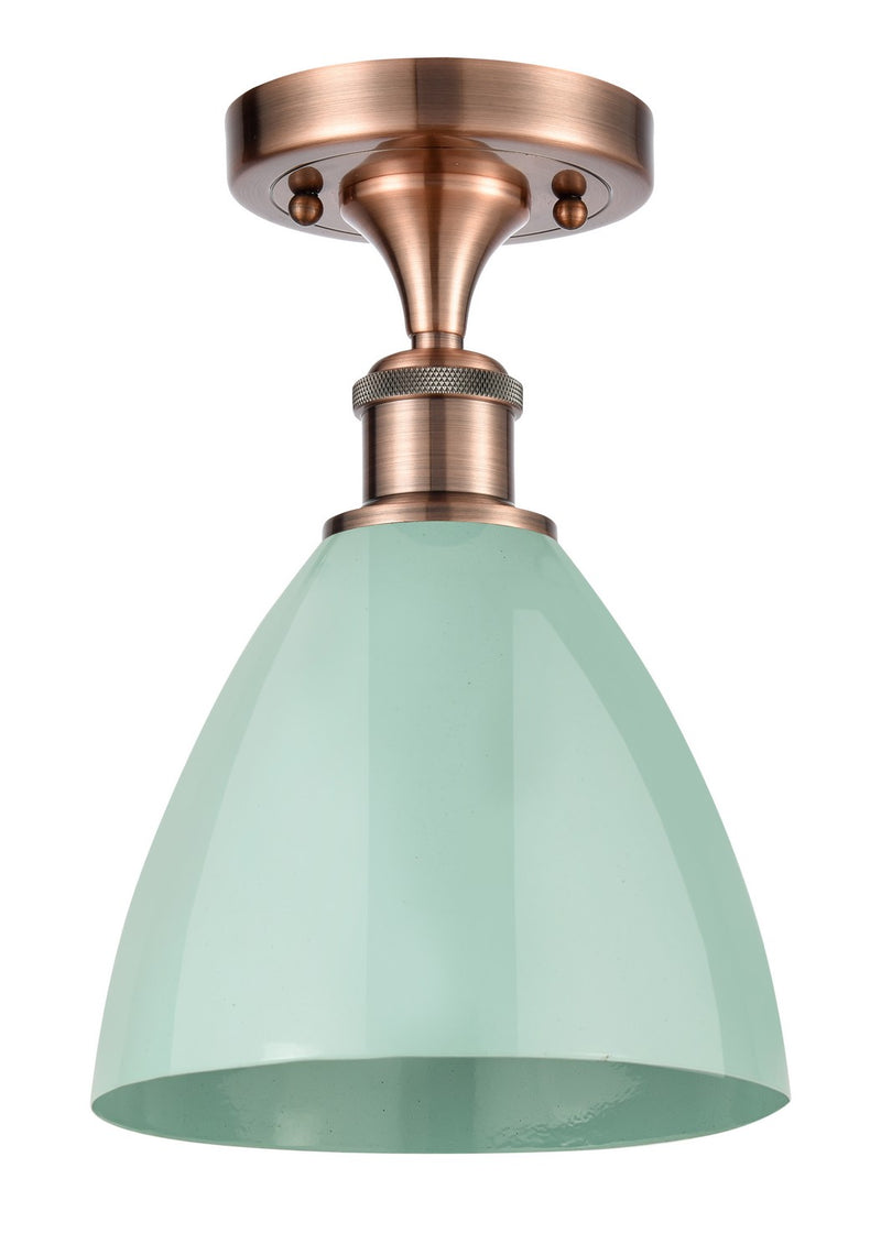 Innovations 516-1C-AC-MBD-75-SF One Light Semi-Flush Mount, Antique Copper