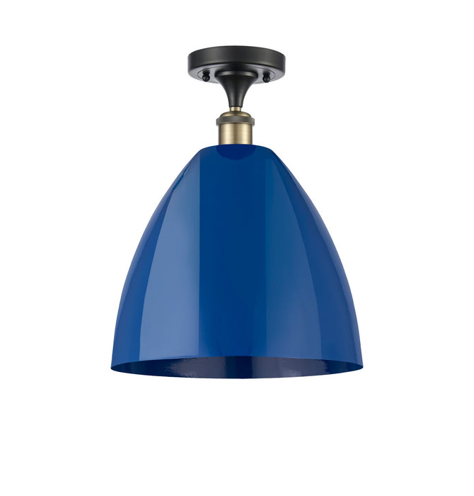 Innovations 516-1C-BAB-MBD-12-BL One Light Semi-Flush Mount, Black Antique Brass