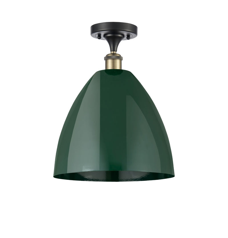 Innovations 516-1C-BAB-MBD-12-GR One Light Semi-Flush Mount, Black Antique Brass
