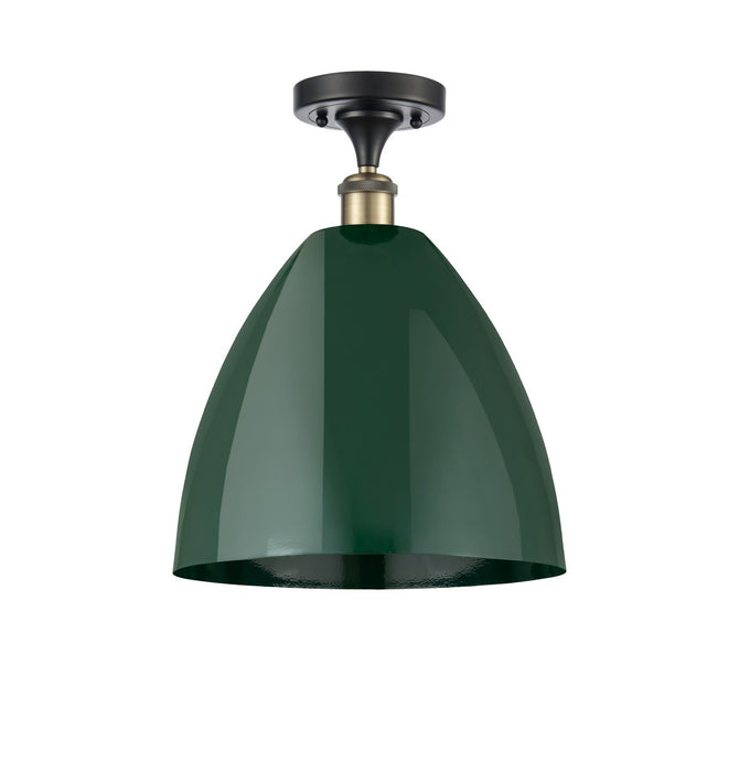 Innovations 516-1C-BAB-MBD-12-GR One Light Semi-Flush Mount, Black Antique Brass