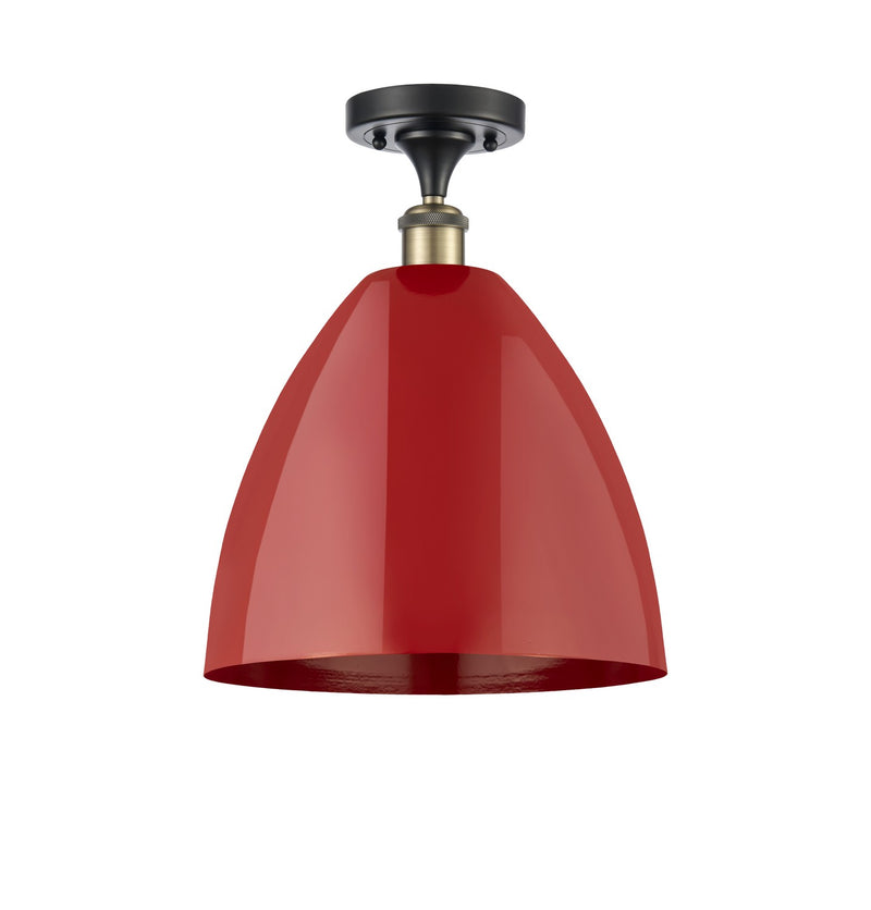 Innovations 516-1C-BAB-MBD-12-RD One Light Semi-Flush Mount, Black Antique Brass