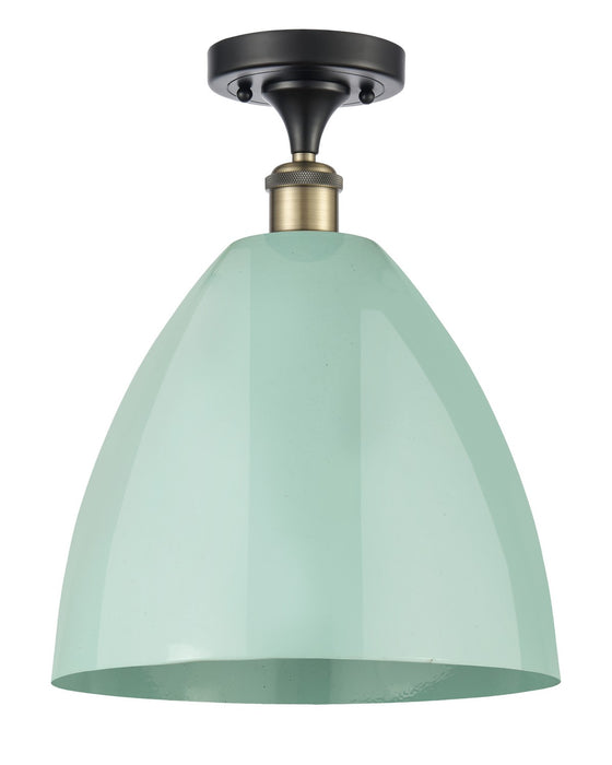 Innovations 516-1C-BAB-MBD-12-SF One Light Semi-Flush Mount, Black Antique Brass