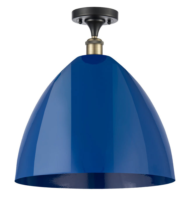 Innovations 516-1C-BAB-MBD-16-BL One Light Semi-Flush Mount, Black Antique Brass