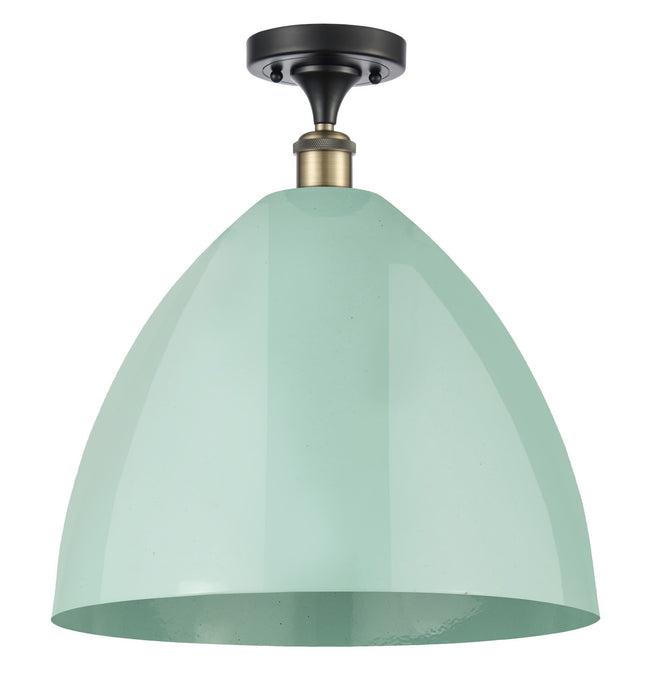 Innovations 516-1C-BAB-MBD-16-SF One Light Semi-Flush Mount, Black Antique Brass