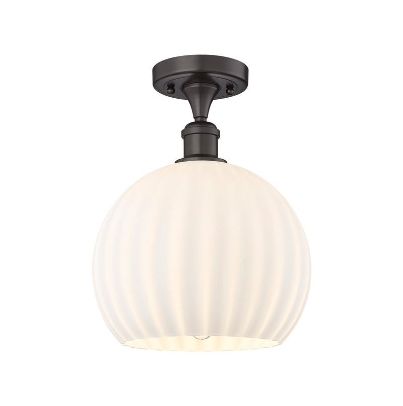 Innovations 516-1C-OB-G1217-10WV LED Semi-Flush Mount, Oil Rubbed Bronze