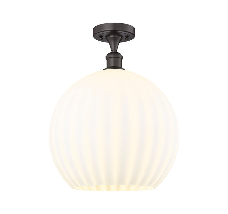 Innovations 516-1C-OB-G1217-14WV LED Semi-Flush Mount, Oil Rubbed Bronze