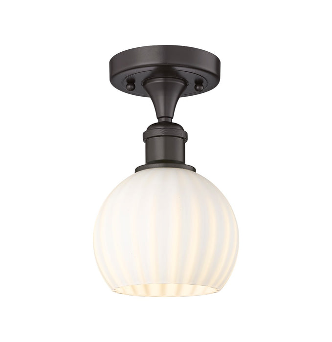 Innovations 516-1C-OB-G1217-6WV LED Semi-Flush Mount, Oil Rubbed Bronze