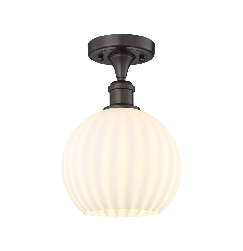 Innovations 516-1C-OB-G1217-8WV LED Semi-Flush Mount, Oil Rubbed Bronze