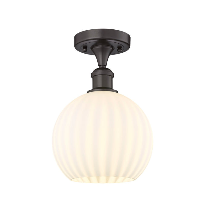 Innovations 516-1C-OB-G1217-8WV LED Semi-Flush Mount, Oil Rubbed Bronze