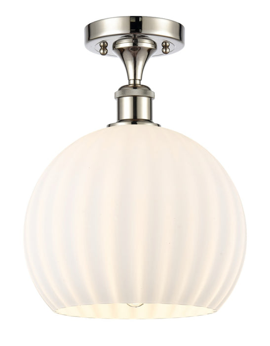Innovations 516-1C-PN-G1217-10WV LED Semi-Flush Mount, Polished Nickel