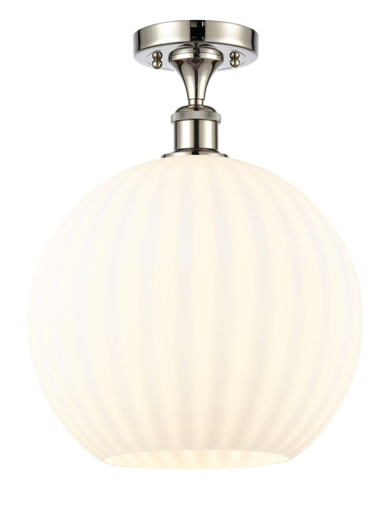 Innovations 516-1C-PN-G1217-12WV LED Semi-Flush Mount, Polished Nickel
