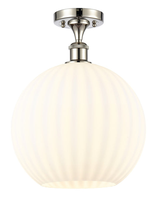 Innovations 516-1C-PN-G1217-12WV LED Semi-Flush Mount, Polished Nickel