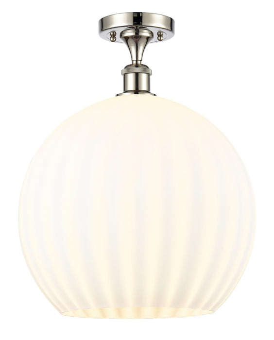 Innovations 516-1C-PN-G1217-14WV LED Semi-Flush Mount, Polished Nickel