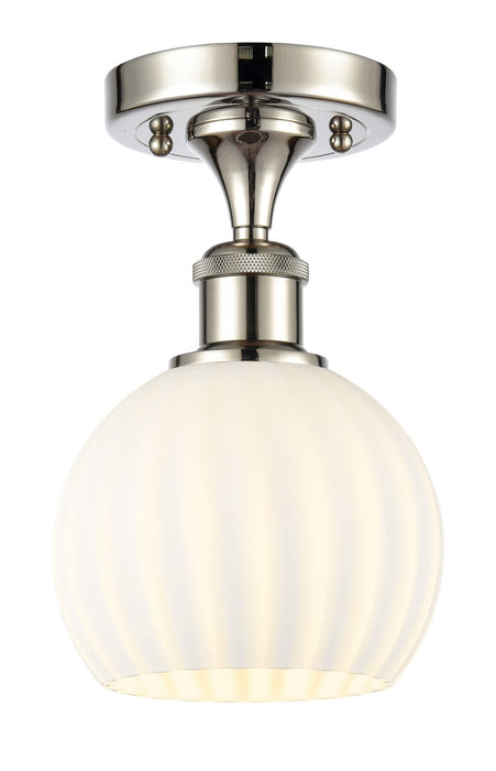 Innovations 516-1C-PN-G1217-6WV LED Semi-Flush Mount, Polished Nickel