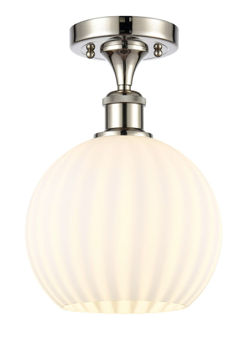 Innovations 516-1C-PN-G1217-8WV LED Semi-Flush Mount, Polished Nickel