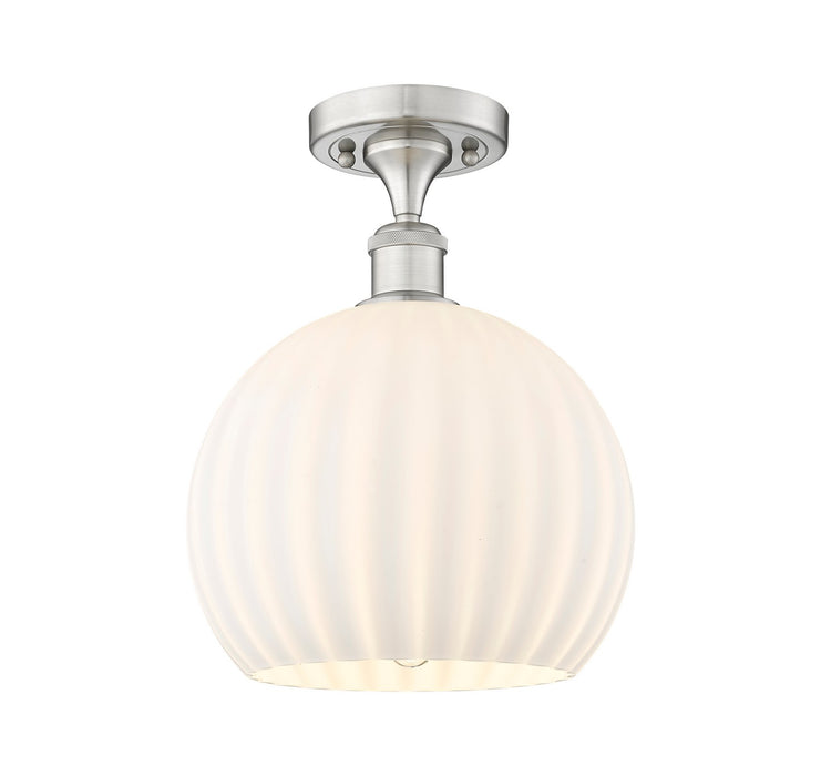 Innovations 516-1C-SN-G1217-10WV LED Semi-Flush Mount, Brushed Satin Nickel