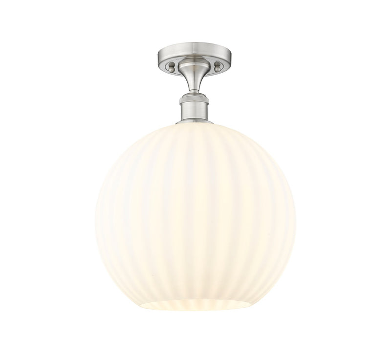 Innovations 516-1C-SN-G1217-12WV LED Semi-Flush Mount, Brushed Satin Nickel