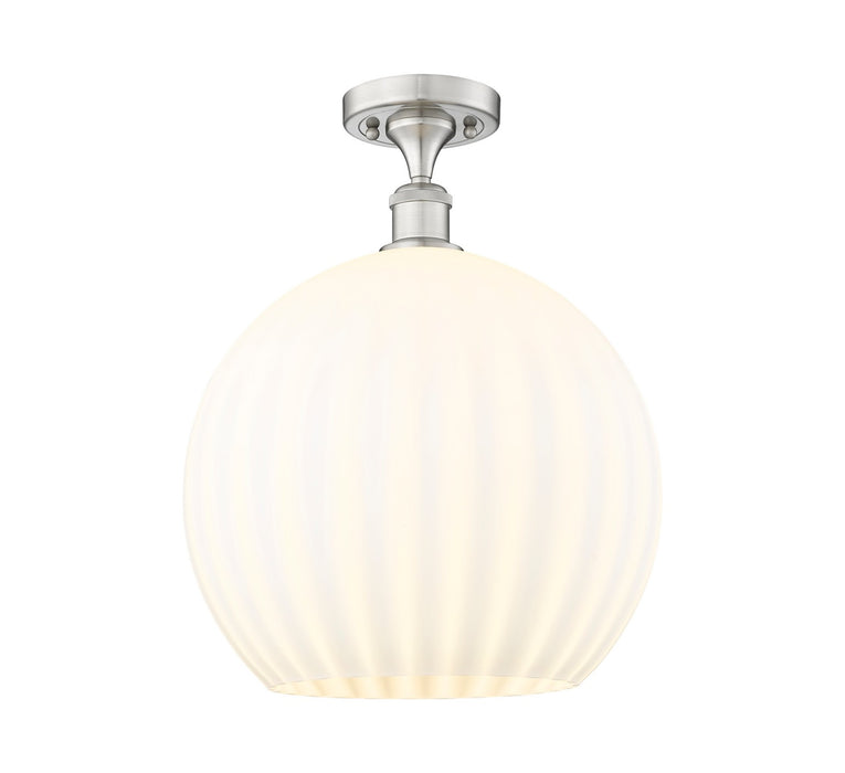 Innovations 516-1C-SN-G1217-14WV LED Semi-Flush Mount, Brushed Satin Nickel