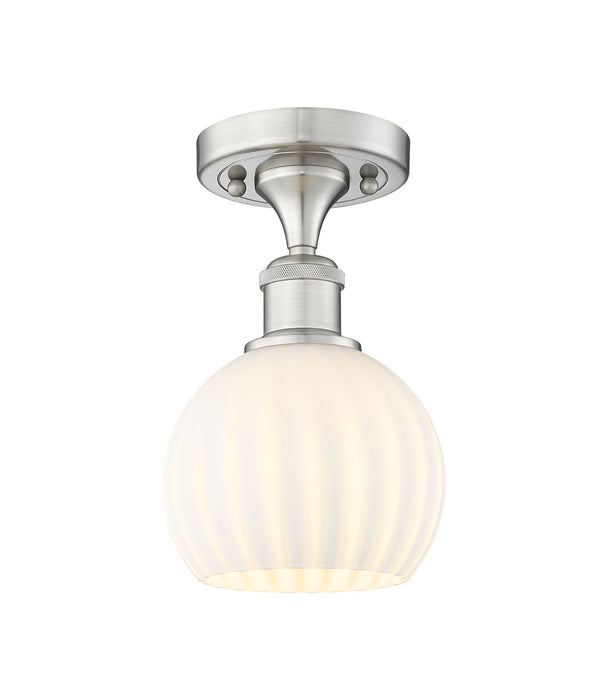 Innovations 516-1C-SN-G1217-6WV LED Semi-Flush Mount, Brushed Satin Nickel