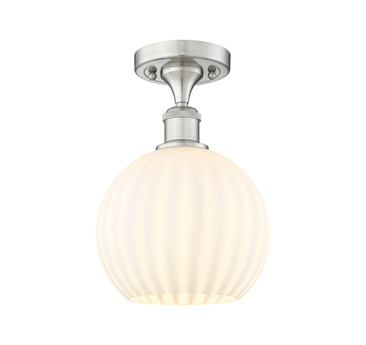 Innovations 516-1C-SN-G1217-8WV LED Semi-Flush Mount, Brushed Satin Nickel