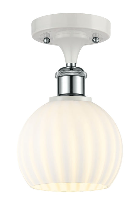 Innovations 516-1C-WPC-G1217-6WV LED Semi-Flush Mount, White Polished Chrome