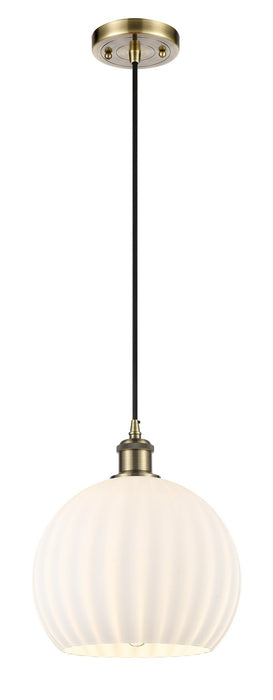 Innovations 516-1P-AB-G1217-10WV LED Mini Pendant, Antique Brass
