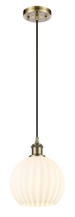 Innovations 516-1P-AB-G1217-8WV LED Mini Pendant, Antique Brass