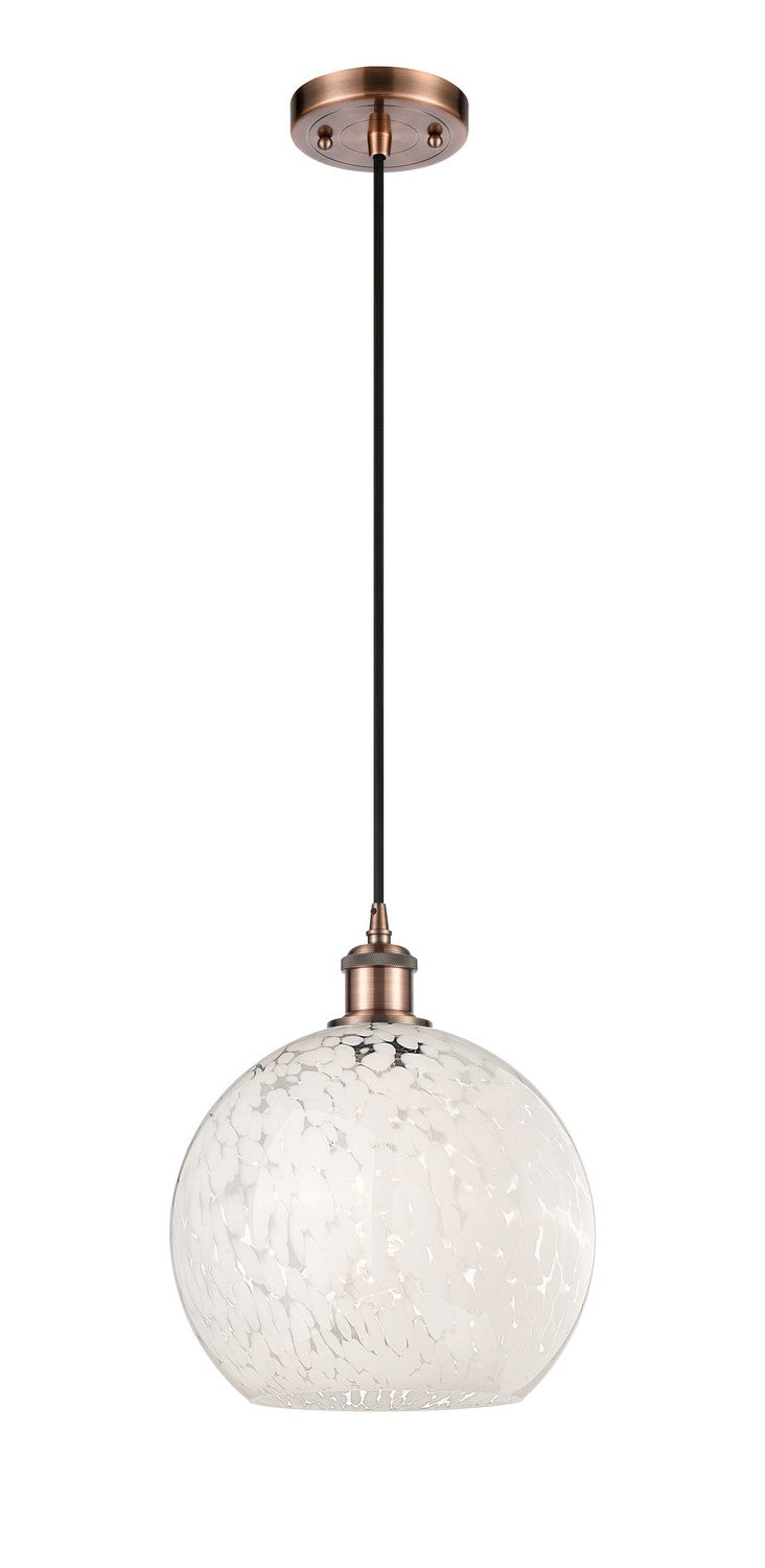 Innovations 516-1P-AC-G1216-10WM LED Mini Pendant, Antique Copper