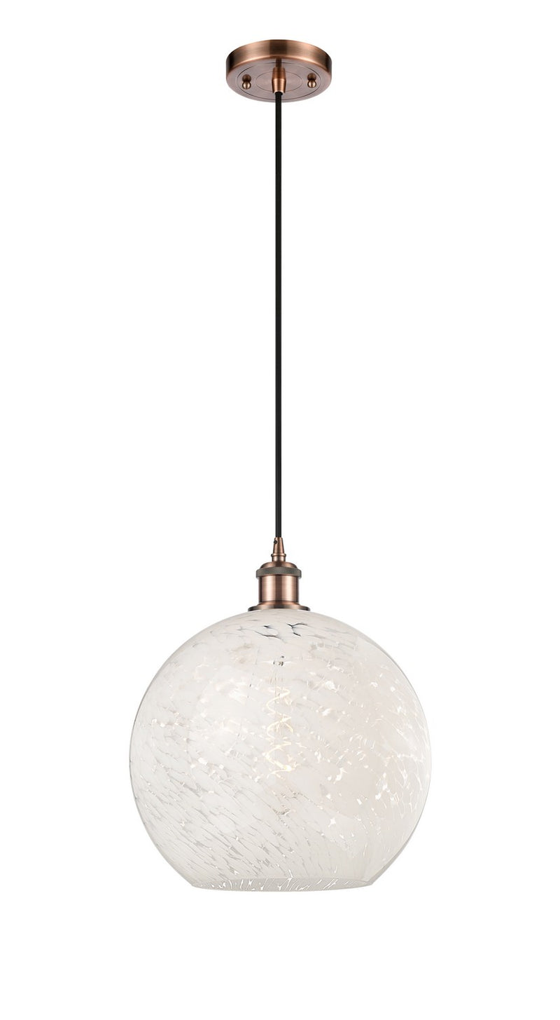 Innovations 516-1P-AC-G1216-12WM LED Mini Pendant, Antique Copper