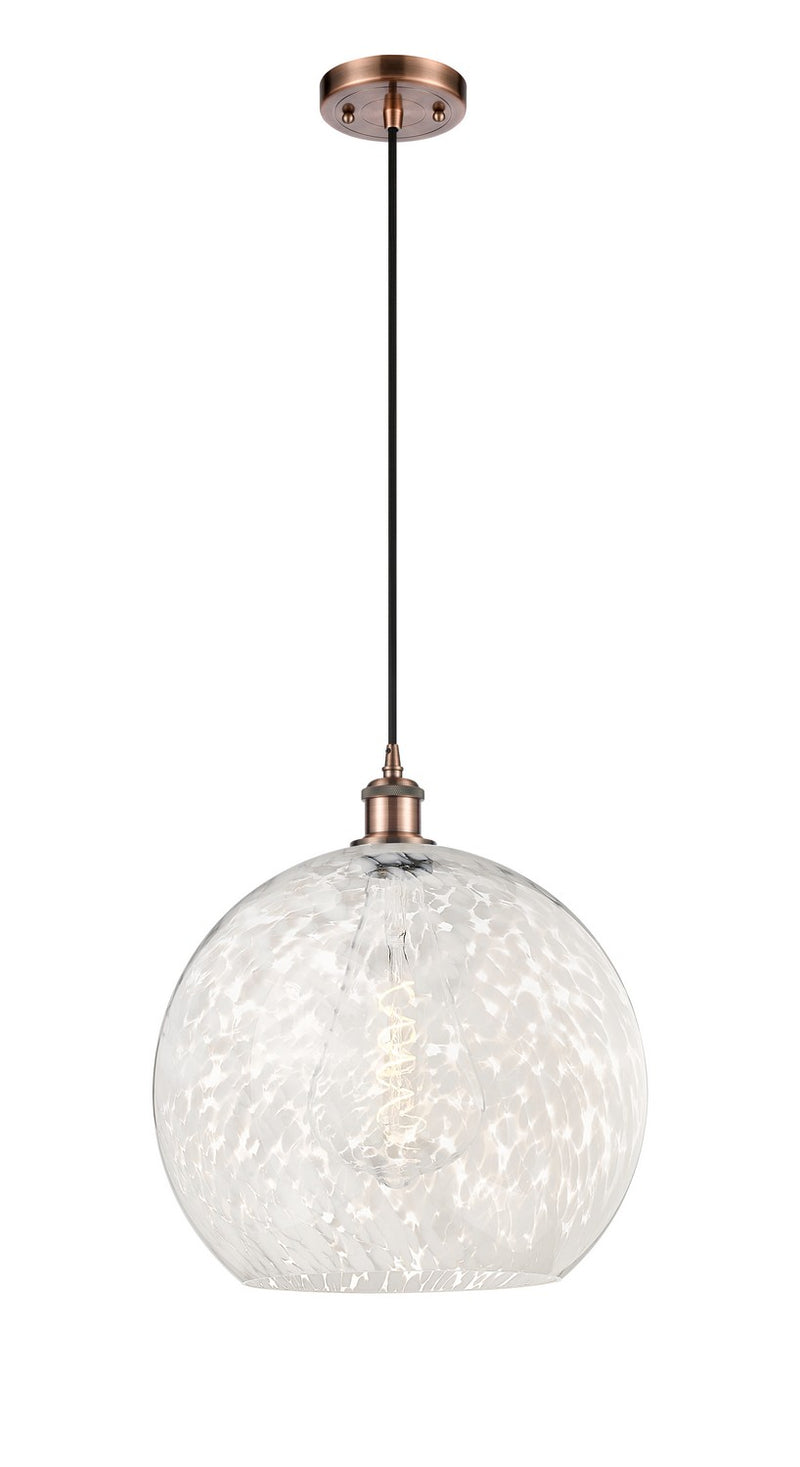 Innovations 516-1P-AC-G1216-14WM LED Pendant, Antique Copper