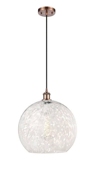Innovations 516-1P-AC-G1216-14WM LED Pendant, Antique Copper
