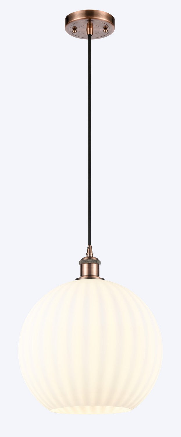 Innovations 516-1P-AC-G1217-12WV LED Mini Pendant, Antique Copper