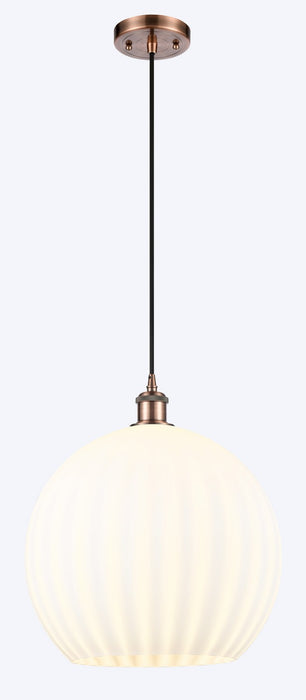 Innovations 516-1P-AC-G1217-14WV LED Pendant, Antique Copper