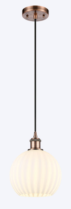 Innovations 516-1P-AC-G1217-8WV LED Mini Pendant, Antique Copper
