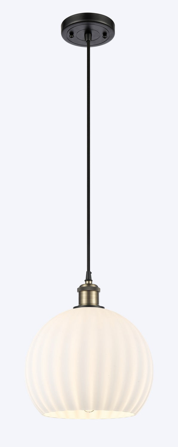 Innovations 516-1P-BAB-G1217-10WV LED Mini Pendant, Black Antique Brass