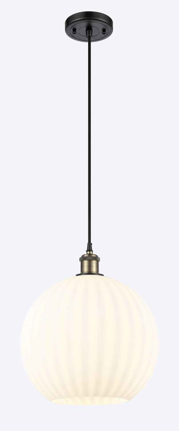 Innovations 516-1P-BAB-G1217-12WV LED Mini Pendant, Black Antique Brass
