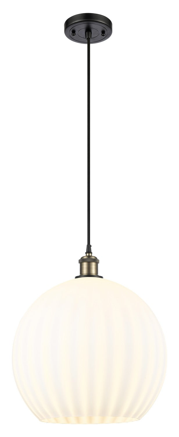 Innovations 516-1P-BAB-G1217-14WV LED Pendant, Black Antique Brass