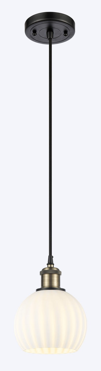 Innovations 516-1P-BAB-G1217-6WV LED Mini Pendant, Black Antique Brass