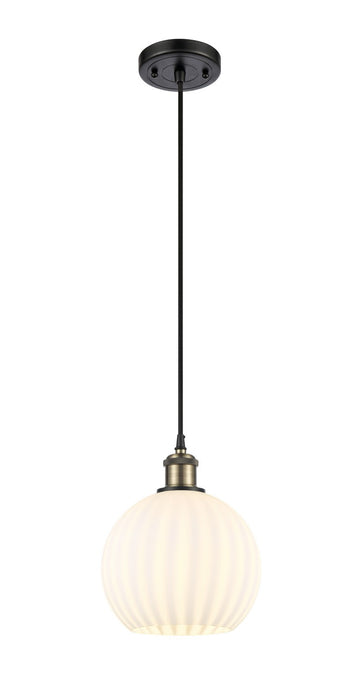 Innovations 516-1P-BAB-G1217-8WV LED Mini Pendant, Black Antique Brass