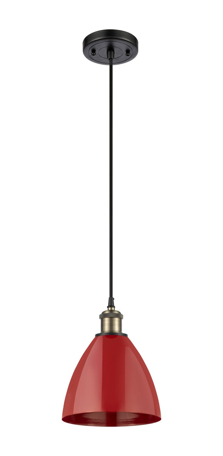 Innovations 516-1P-BAB-MBD-75-RD One Light Mini Pendant, Black Antique Brass