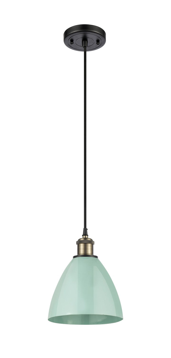 Innovations 516-1P-BAB-MBD-75-SF One Light Mini Pendant, Black Antique Brass