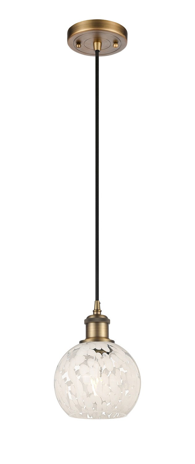Innovations 516-1P-BB-G1216-6WM LED Mini Pendant, Brushed Brass
