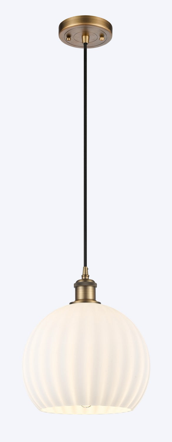 Innovations 516-1P-BB-G1217-10WV LED Mini Pendant, Brushed Brass