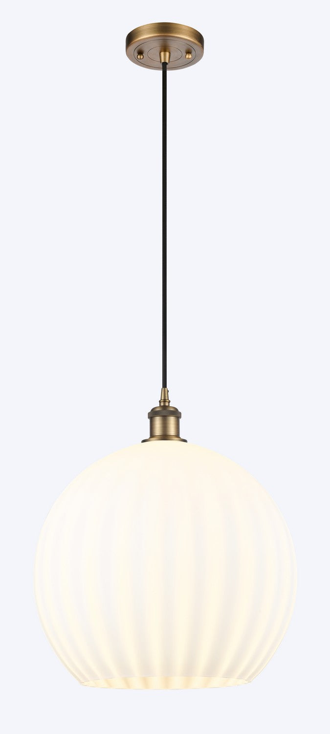 Innovations 516-1P-BB-G1217-14WV LED Pendant, Brushed Brass