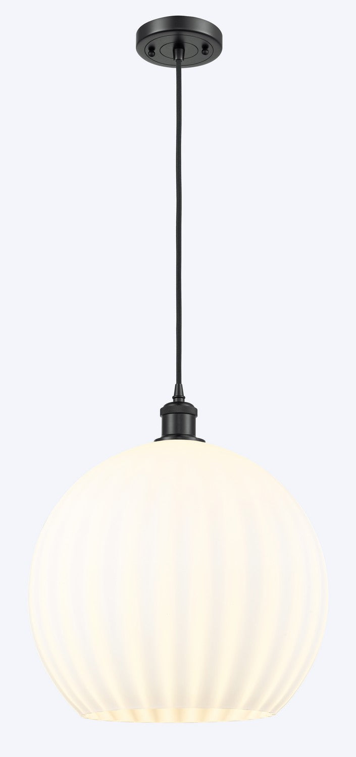 Innovations 516-1P-BK-G1217-14WV LED Pendant, Matte Black