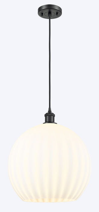 Innovations 516-1P-BK-G1217-14WV LED Pendant, Matte Black