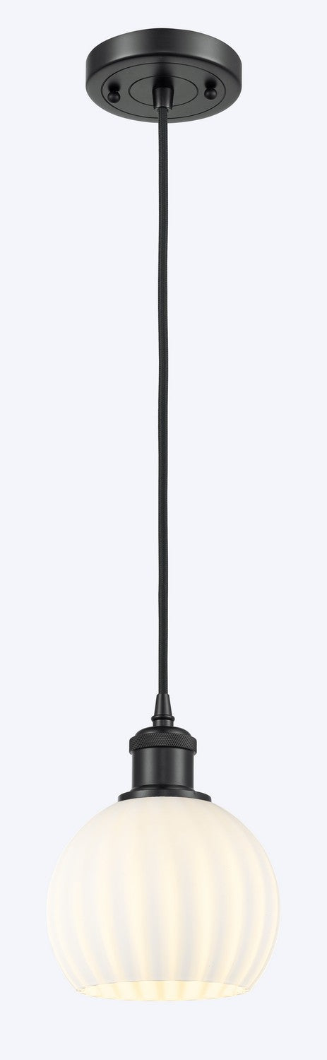 Innovations 516-1P-BK-G1217-6WV LED Mini Pendant, Matte Black