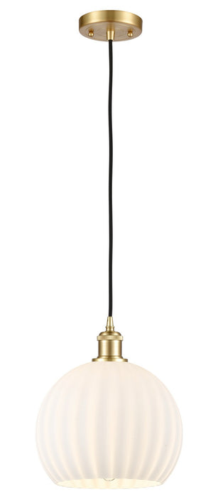 Innovations 516-1P-SG-G1217-10WV LED Mini Pendant, Satin Gold