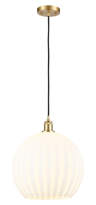 Innovations 516-1P-SG-G1217-14WV LED Pendant, Satin Gold