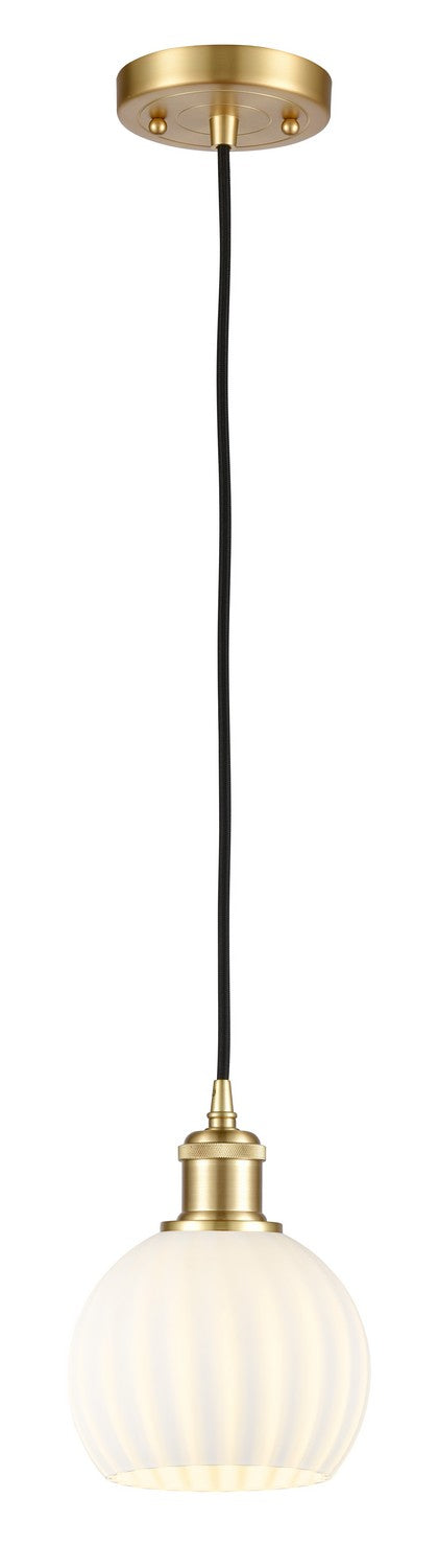 Innovations 516-1P-SG-G1217-6WV LED Mini Pendant, Satin Gold